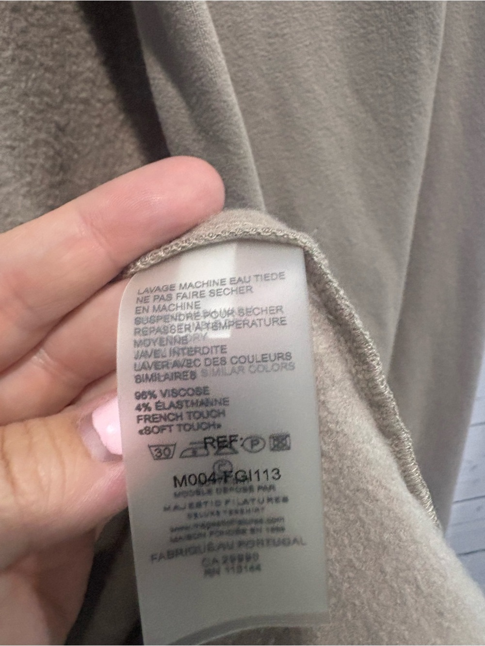 Majestic Filatures Women's Gray Double-Face Open Cardigan - Picture 4 of 6